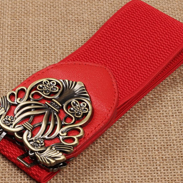 Leveä joustava vyötärövyö Retro solki vyötärönauha PRONSSI-CAMEL Bronze-camel