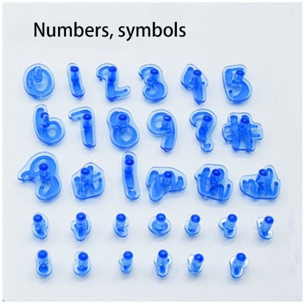 3 sett Alfabet Number Cake Stempel Opper Small Case Stamp Set numbers&symbols