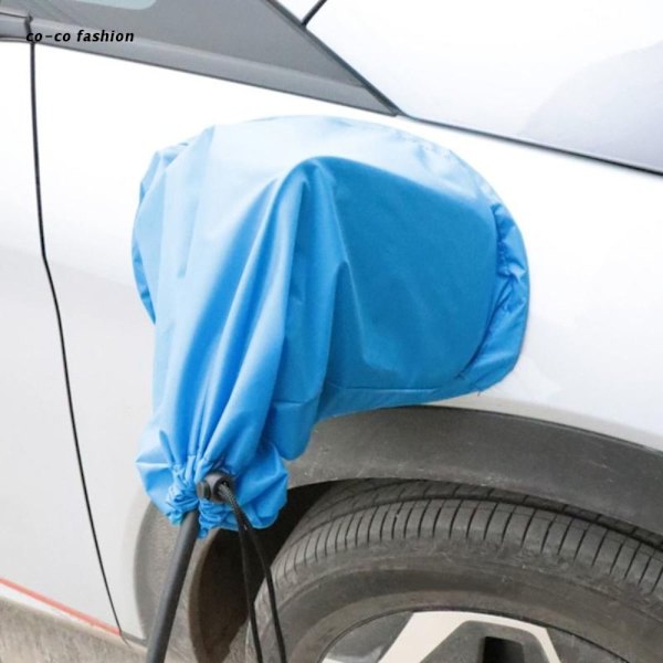 Bil Ladeport Cover Bil Lade Port Cover BLÅ FRONT FRONT Blue Front-Front