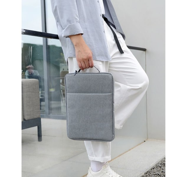 11 13 15 tommer Laptop Håndtaske Ultrabook Sleeve Case GRÅ 15-16 Grey 15-16 inch