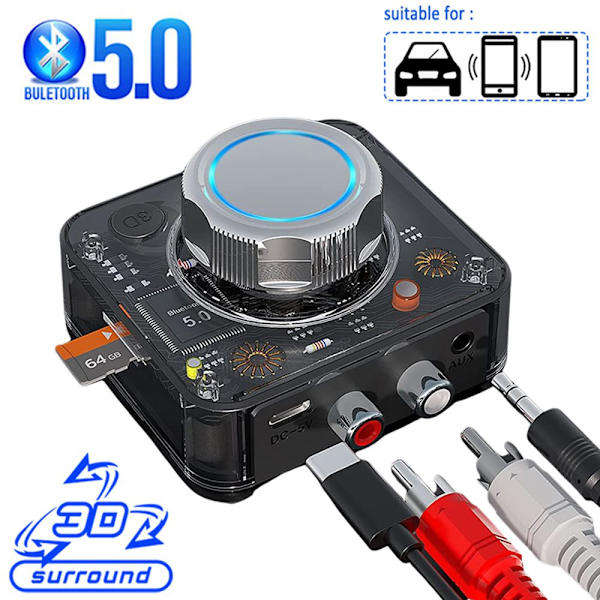 Bluetooth 5.0 Audio Receiver Trådlös musikadapter