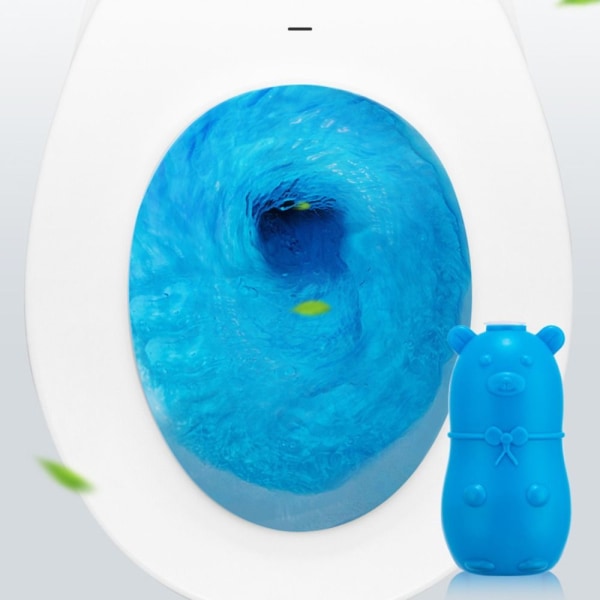 Toalettrens blå boble søt bjørn
