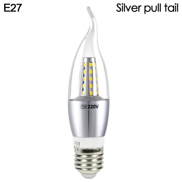 LED lyspære e14 E27 E27SILVER PULL TAIL SILVER PULL TAIL E27Silver pull tail