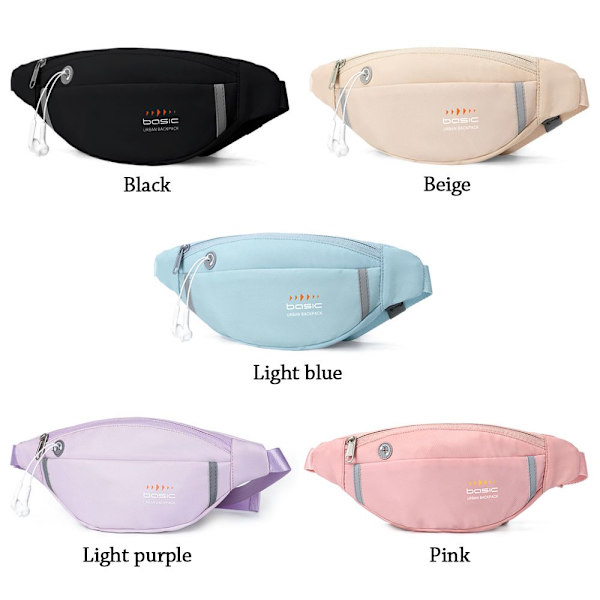 Moderiktiga Crossbody-bältesväskor för kvinnor Midjepaket black
