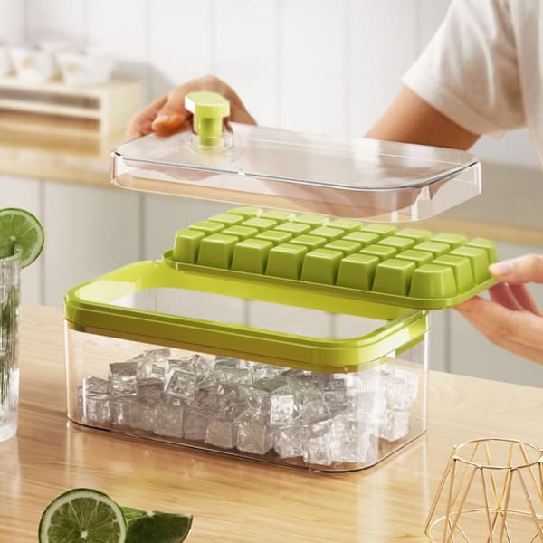 Ice Cube-bricka Ice Cube Maker Mould GUL 64 RASTER 64 RASTER Yellow 64 Grids-64 Grids