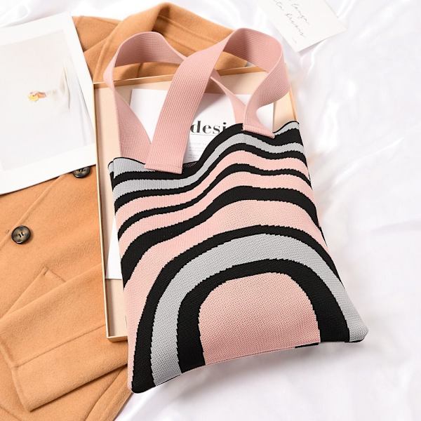 Strikkeveske Stoffveske BEIGE beige