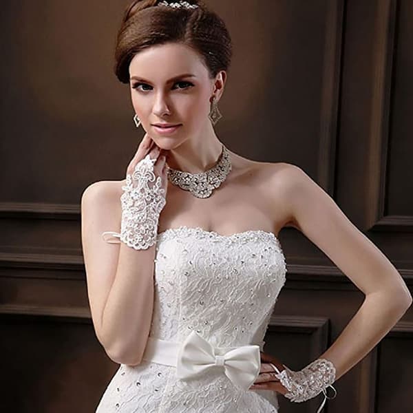Brudehansker Prinsessehansker HVIT white