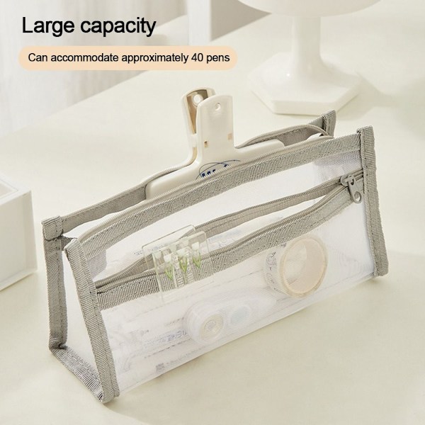 2 kpl Mesh Exam Paperilaukku Case , HARMAA Gray