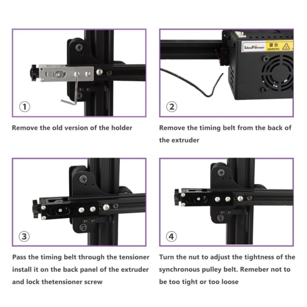3D Printer Belt Tensioner 2020 Profile X-axis for Ender 3,