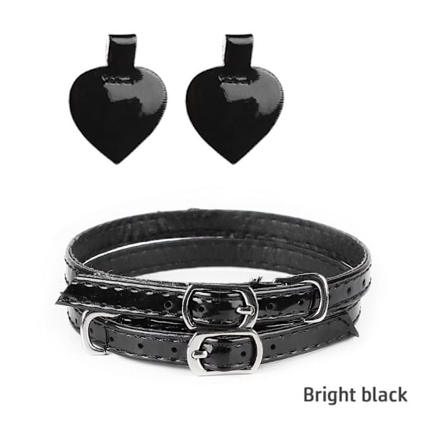 1 pari säädettävä kengänvyö kantapäänauha BRIGHT BLACK BRIGHT BLACK Bright black