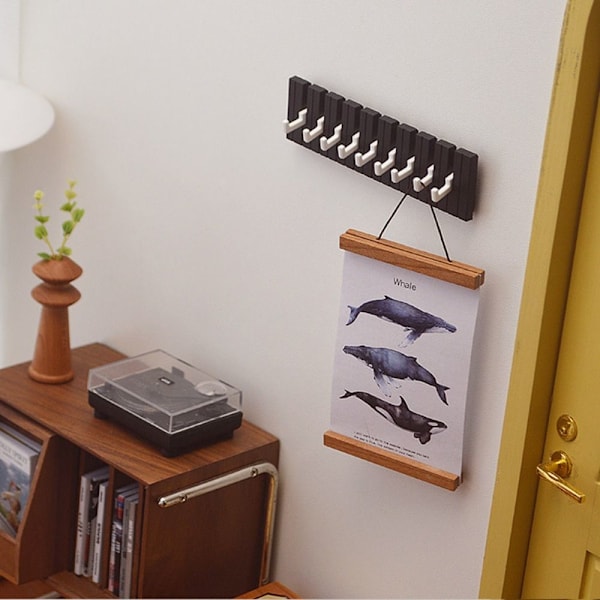 Dockhus Hopfällbar krok Miniatyr Piano Krokställ VIT white