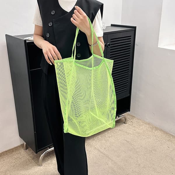 Mesh Axelväska Handväska VIT white
