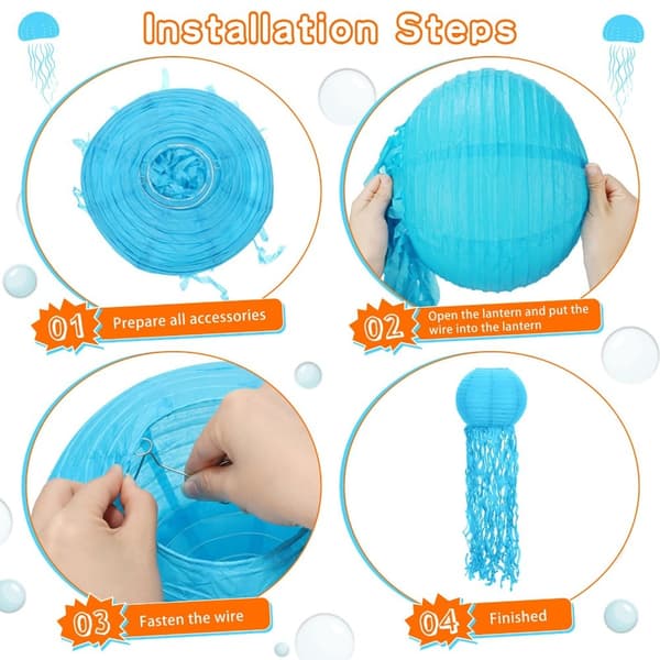 10stk Maneter Papirlykter Lanternedekorasjon Maneter 10pcs