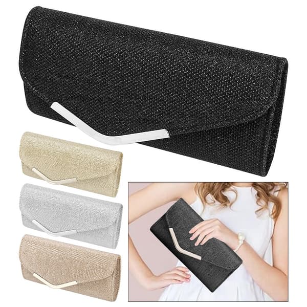 Aftentasker Sparkling Dinner Bag SORT black