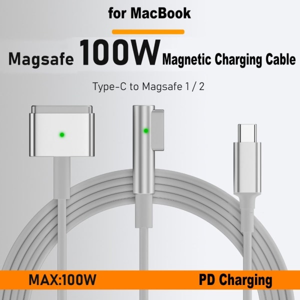 PD Ladekabel USB Type-C til Magsafe 1 2 FOR MAGSAFE 1 FOR for Magsafe 1
