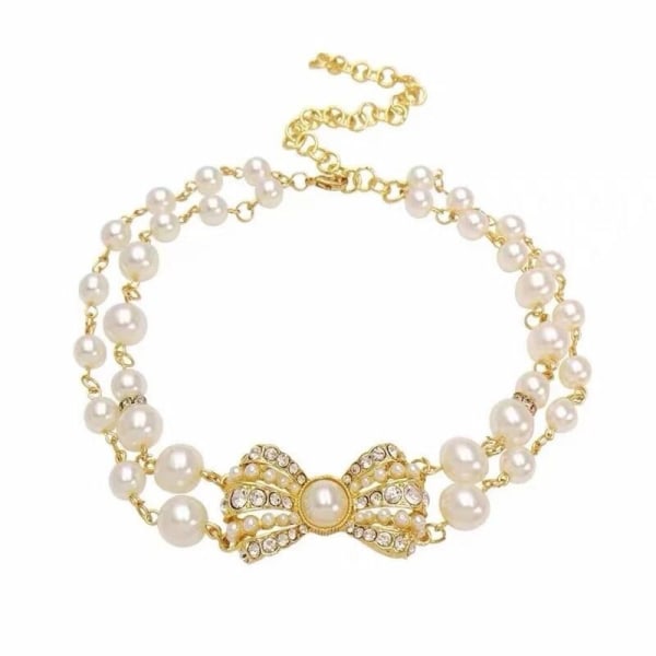 Hänge halsband Pearl Bowknot halsband Choker kedjor