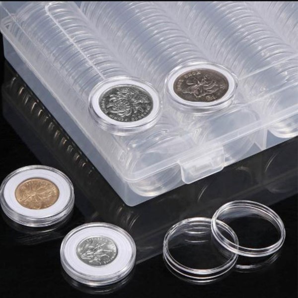 100 kpl 30 mm kolikkokotelot kolikon keräilylaatikon case kolikot Transparent