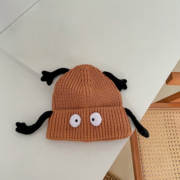 Kids Cuff Knit Beanie Knitting Cap Hat KHAKI khaki