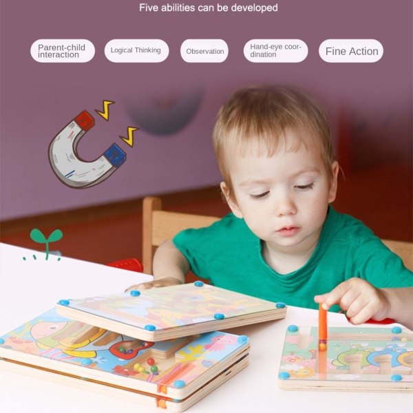 Børne magnetisk labyrint legetøj Montessori legetøj TOG TOG train