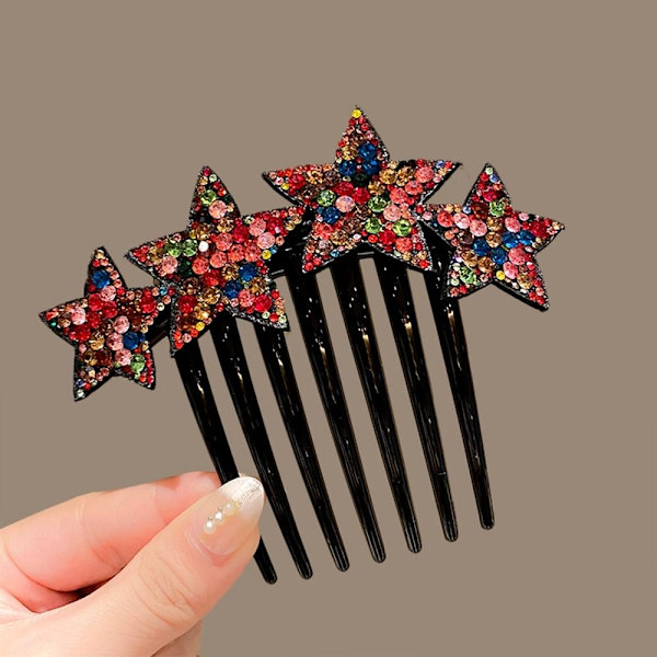 Rhinestone Hair Comb Broken Hair Comb FARVE 1 FARVE 1 Color 1