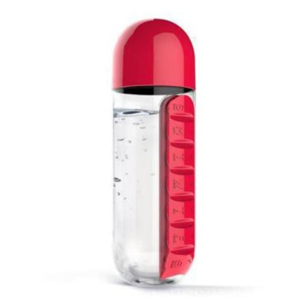 600ml Medicin Box Vattenkopp RÖD red