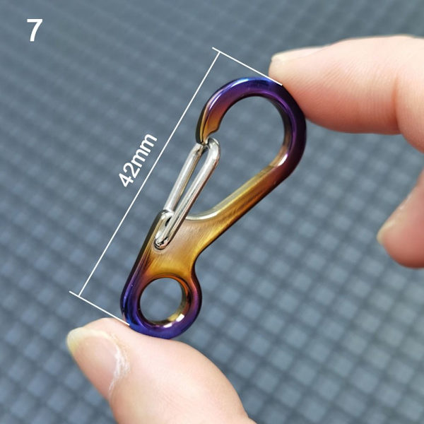 D Karbinhake D-Ring Nyckelring 7 7 7