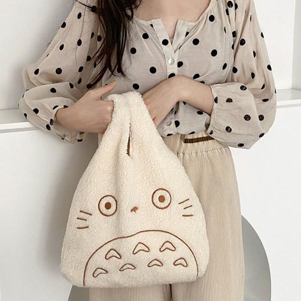 Sarjakuva Totoro-kirjonta VALKOINEN White