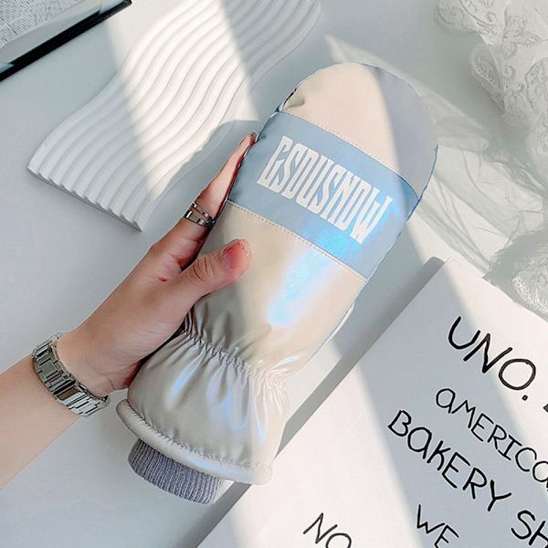 Varme Dame Skihansker Touch Screen votter BEIGE beige