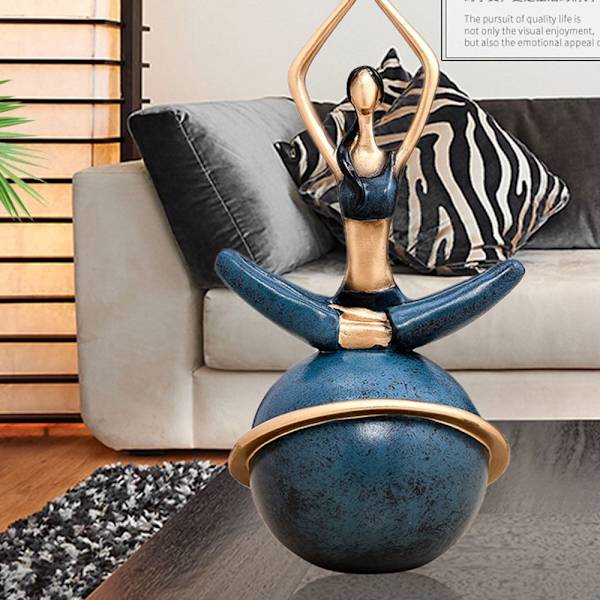 Yogafigurer Yogaställningsskulpturer BLÅ C C Blue C-C
