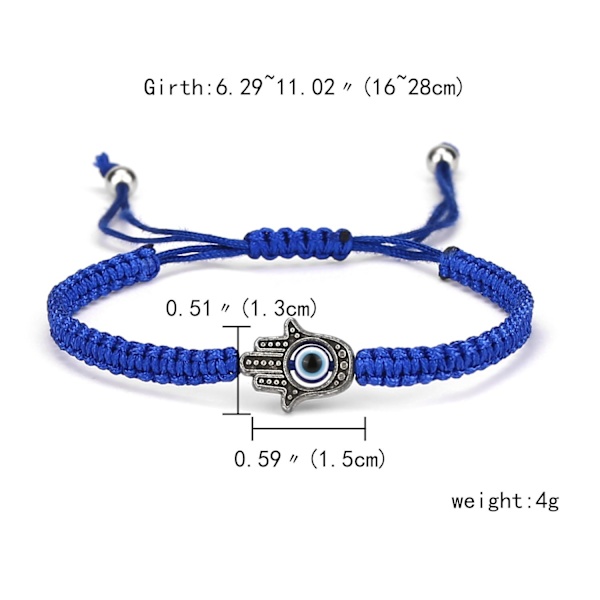 Evil Eye Beaded Armband Red Rope Bangle 04 04