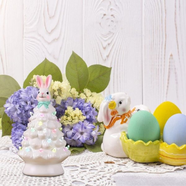Harpiks Kanin Ørelampe Bunny Tree Påskepynt HVID White