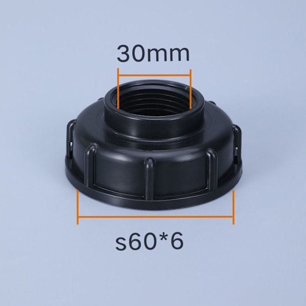 2STK IBC Tankbeslag Gjenget hette SORT 18MM black 18mm