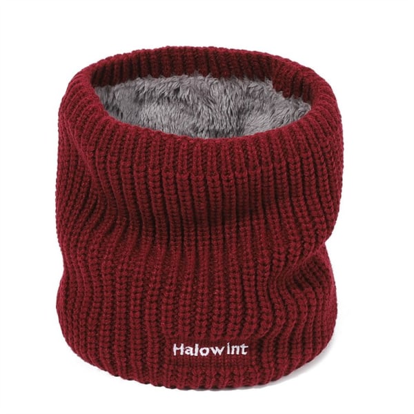 Strikket Neck Gaiter Neck Warmer VINRØD wine red