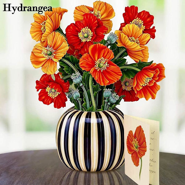 3D Pop-up bukett Papper Blommor LILY KORG LILY KORG Lily basket