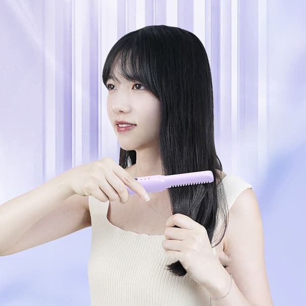 Retting Curling Brush Hår Hot Comb WHITE white