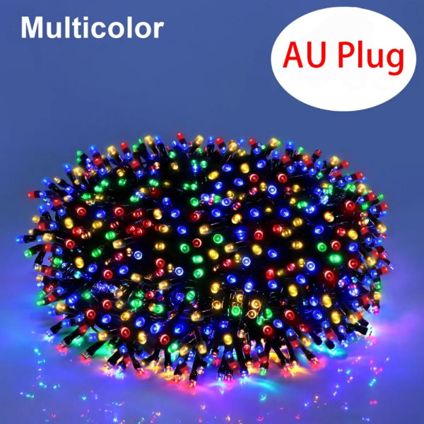 1 Stk LED String Light Jule Decor Light AU STIK-FLERE FARVE AU Plug-Multicolor