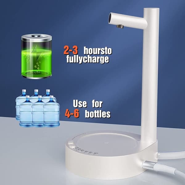 Vannflaskedispenser Vannflaskepumpe HVIT White