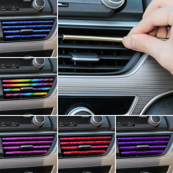 Bil Aircondition ventilationsåbninger Dekorative Strips BLÅ blue
