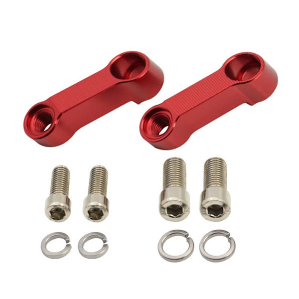 2PCS Backspeglar Förlängning Riser Förläng Adapterfäste gold