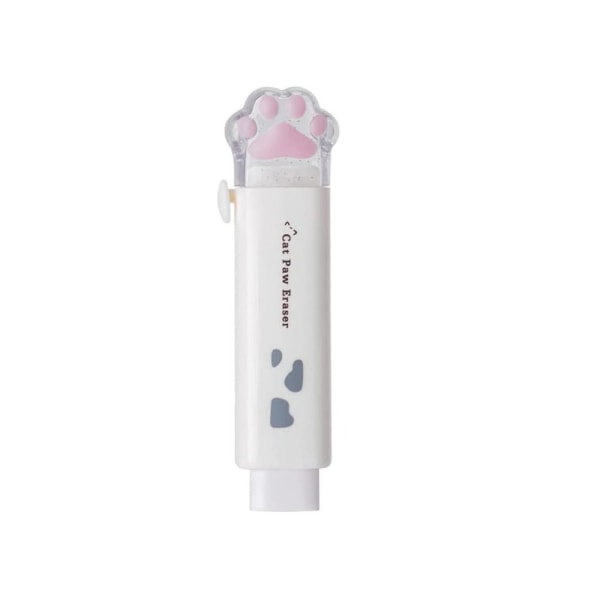 2 STK Viskelæder Kawaii Cat Paw HVID White