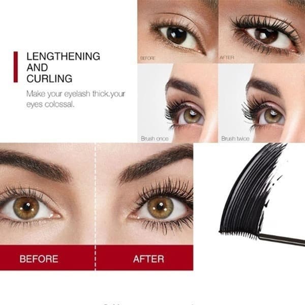 4D Silkefiber Mascara Forlengelse Øyevippe Krølling