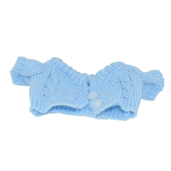 20cm Dukker Klær Mini Genser Cardigan BLÅ blue