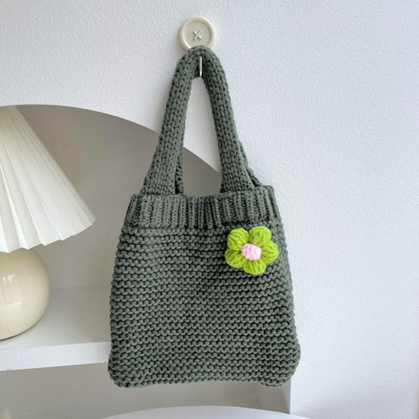 Knit Handbag Knot Wrist Bag GRØNN green