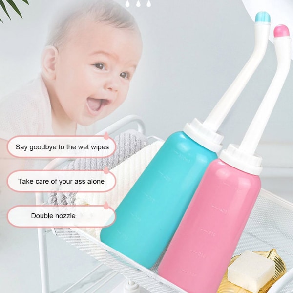 500ml Bärbar Bidet Spray Handhållen Resebidet rosa