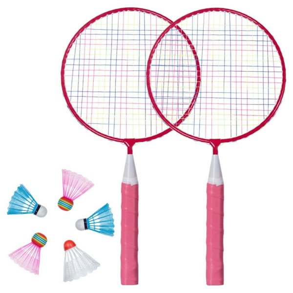 1 Sæt Børne Badmintonketchere Dobbeltketsjere PINK pink