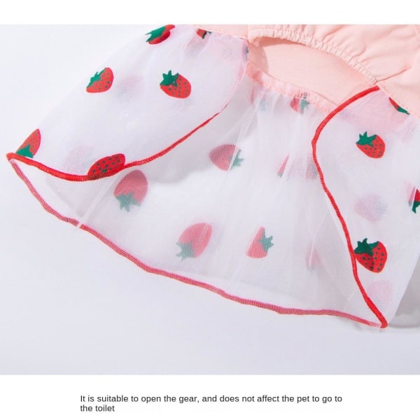 Cat Floral Dress Pet Fresh Skirt WHITE S white S