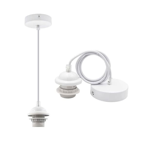 E27 Hængelampeholder Loftlampe Base SORT black