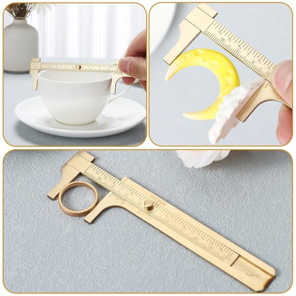 2 stk Messing Vernier Caliper Pocket Caliper Handy Caliper