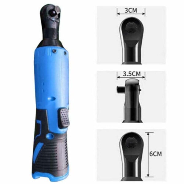 Jakoavain Sähköinen Räikkä Jakoavain SININEN KAKSI AKKU KAKSI AKKU blue two battery-two battery