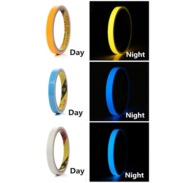 6 stk Glow Tape Glow in The Dark Luminous Tape